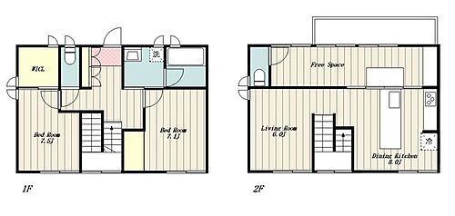 ＷＡＫＡＴＡＫＥ　ＲＥＳＩＤＥＮＣＥ 2SLDK 賃貸物件詳細