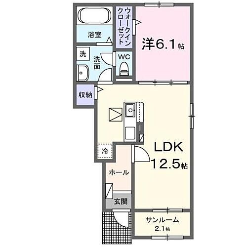 青海ヒルズ　Ｂ 1階 1LDK 賃貸物件詳細