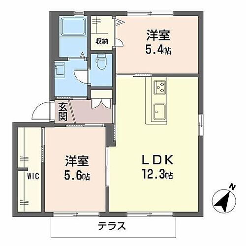 クレスト望　ＩＩ棟 1階 2LDK 賃貸物件詳細