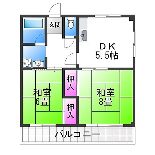 大阪府大阪市此花区春日出南2丁目 千鳥橋駅 2DK マンション 賃貸物件詳細