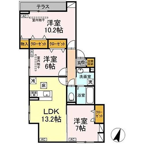東京都町田市原町田2丁目 町田駅 3LDK アパート 賃貸物件詳細