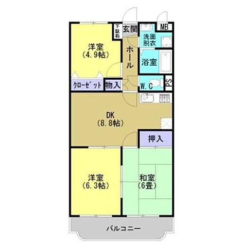 鹿児島県鹿児島市郡山町 伊集院駅 3DK マンション 賃貸物件詳細