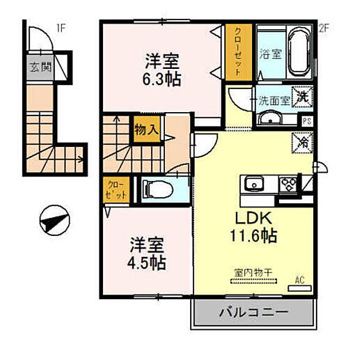 兵庫県明石市大久保町大窪 大久保駅 1LDK アパート 賃貸物件詳細