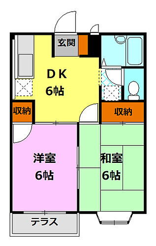 栃木県小山市西城南1丁目 小山駅 2DK アパート 賃貸物件詳細