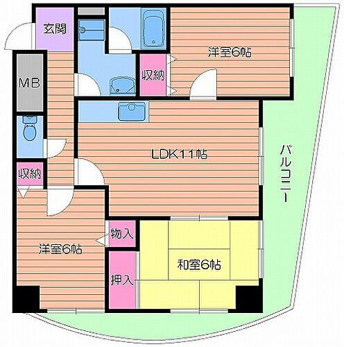 大阪府大阪市鶴見区浜5丁目 鶴見緑地駅 3LDK マンション 賃貸物件詳細