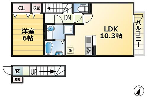 兵庫県神戸市灘区篠原中町4丁目 六甲道駅 1LDK アパート 賃貸物件詳細