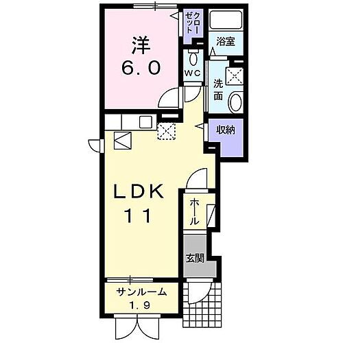 プランドール 1階 1LDK 賃貸物件詳細