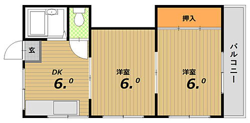兵庫県神戸市須磨区古川町3丁目 鷹取駅 2DK アパート 賃貸物件詳細