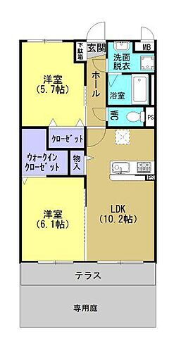 サンステイト 1階 2LDK 賃貸物件詳細