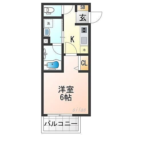 兵庫県尼崎市大庄西町1丁目 武庫川駅 1K アパート 賃貸物件詳細