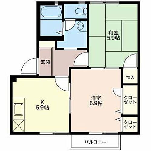 新潟県新潟市江南区荻曽根1丁目5-32 亀田駅 2K アパート 賃貸物件詳細