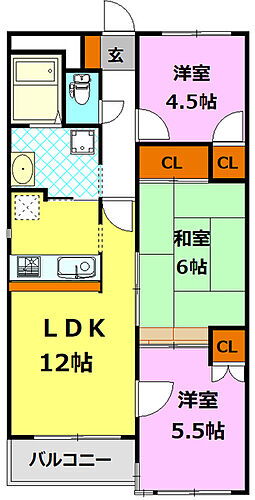 ドムスヤマゲン 2階 3LDK 賃貸物件詳細
