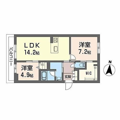 シャーメゾンシンシア 2階 2LDK 賃貸物件詳細