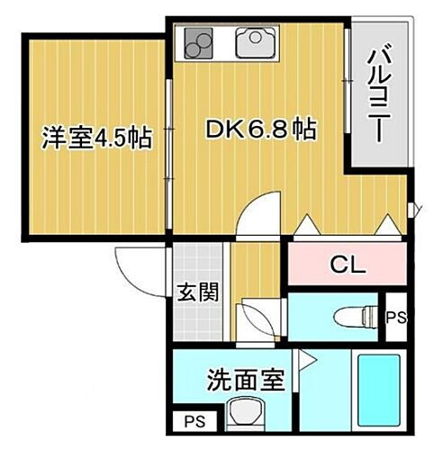 兵庫県西宮市甲子園七番町 鳴尾・武庫川女子大前駅 1LDK アパート 賃貸物件詳細