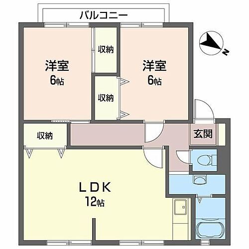 サンガーデンひあさ　Ｃ棟 2階 2LDK 賃貸物件詳細