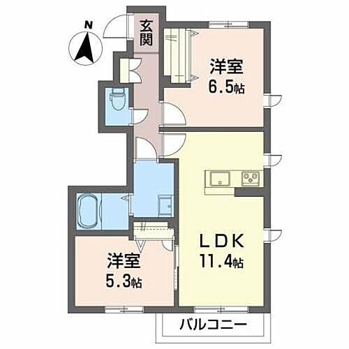 アルカンシェルＤ 1階 2LDK 賃貸物件詳細