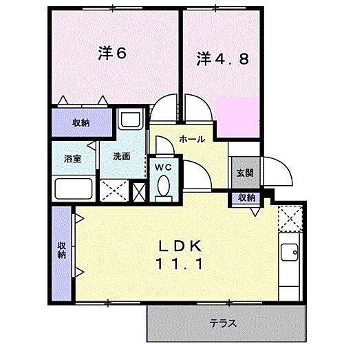 コンフォート鎌田 1階 2LDK 賃貸物件詳細