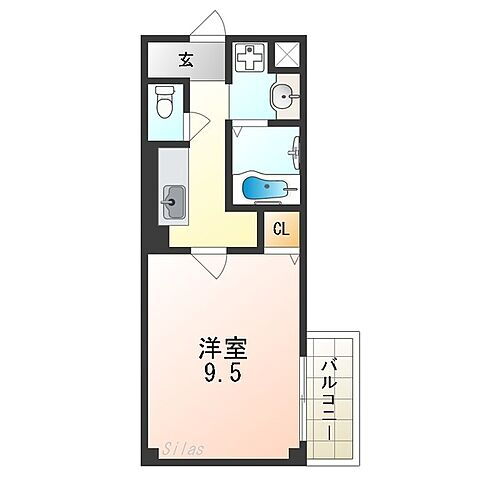 ＲＢ桑津 6階 1K 賃貸物件詳細