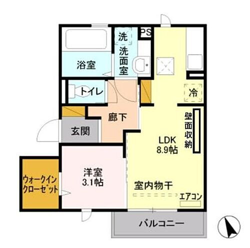 アプリコット　Ａ 1階 1LDK 賃貸物件詳細