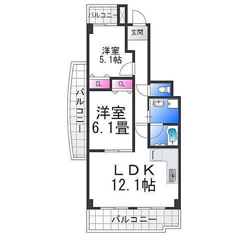 メゾン穂 3階 2LDK 賃貸物件詳細