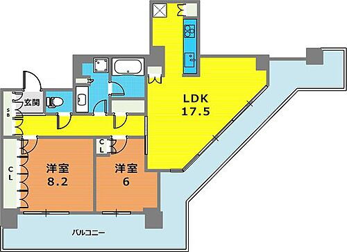 兵庫県神戸市中央区加納町6丁目3-1 貿易センター駅 2SLDK マンション 賃貸物件詳細