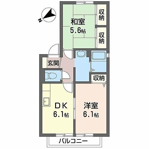 ラ・メール 2階 2DK 賃貸物件詳細