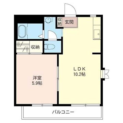 パ−クサイド富士見 2階 1LDK 賃貸物件詳細