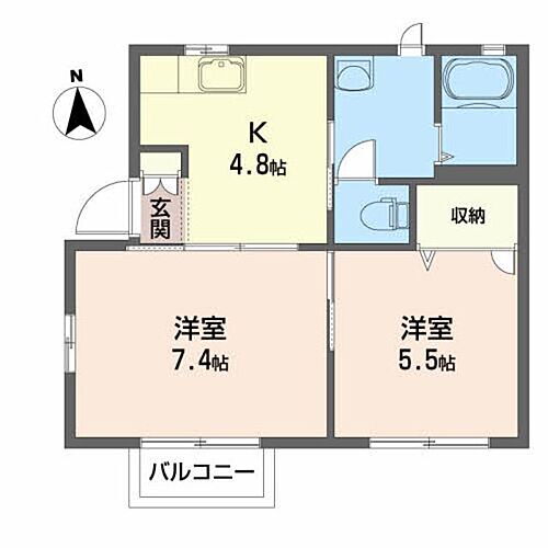 宮城県仙台市宮城野区福田町南1丁目7-13 福田町駅 2K アパート 賃貸物件詳細