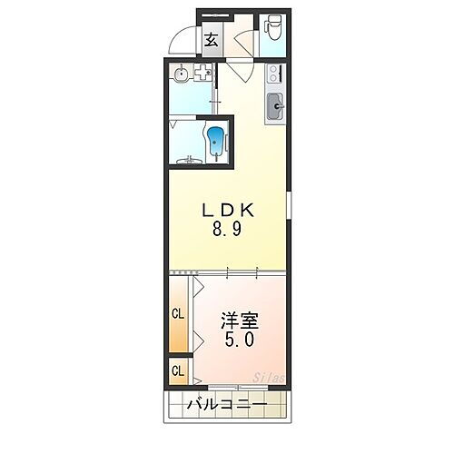 大阪府大阪市住吉区山之内3丁目 杉本町駅 1LDK アパート 賃貸物件詳細