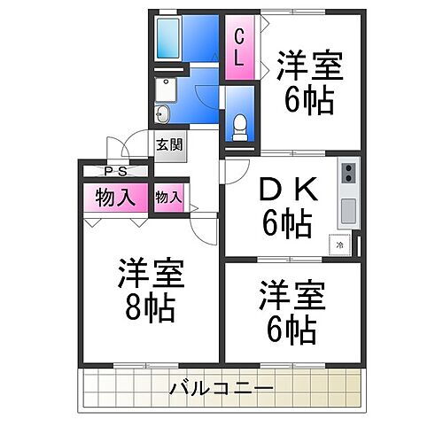 大阪府堺市北区長曽根町 なかもず駅 3DK アパート 賃貸物件詳細