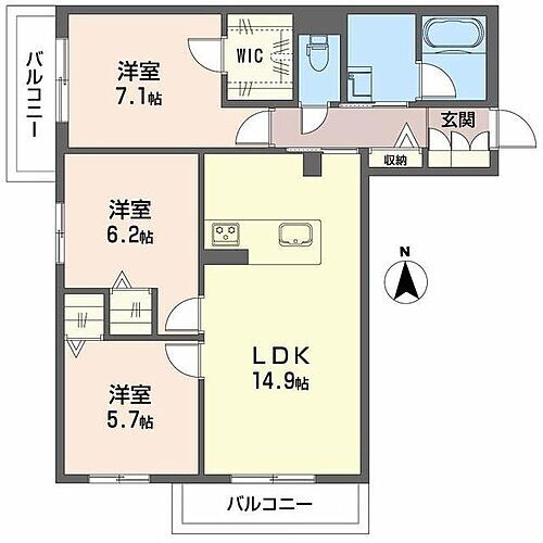 シャーメゾン　Ｍ−ｓｉｘ 3階 3LDK 賃貸物件詳細