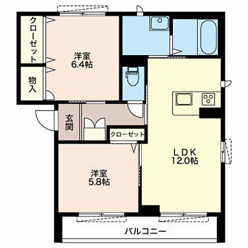 カーサレジオ畠山 2階 2LDK 賃貸物件詳細