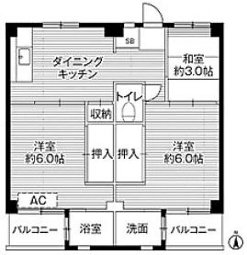 ビレッジハウス向ヶ丘７号棟 4階 3DK 賃貸物件詳細