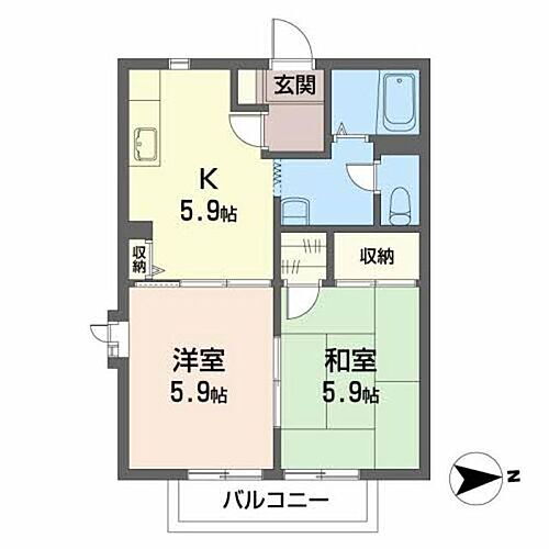 フィオレ　ルガール　Ｃ 1階 2K 賃貸物件詳細