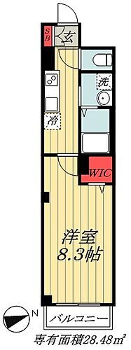 千葉県市川市田尻4丁目2-6 原木中山駅 1K マンション 賃貸物件詳細