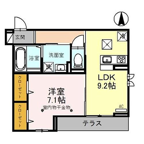 （仮）ＡＲＴ星の宮 1階 1LDK 賃貸物件詳細