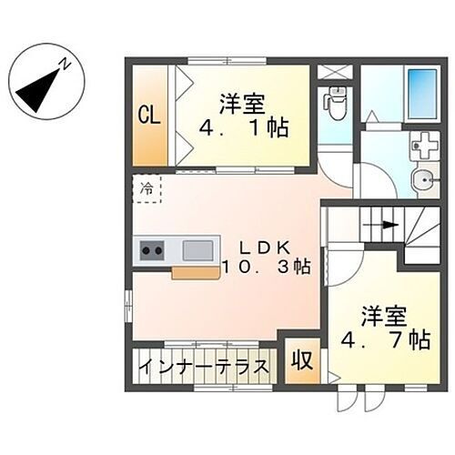 神奈川県綾瀬市深谷中1丁目 長後駅 2LDK アパート 賃貸物件詳細