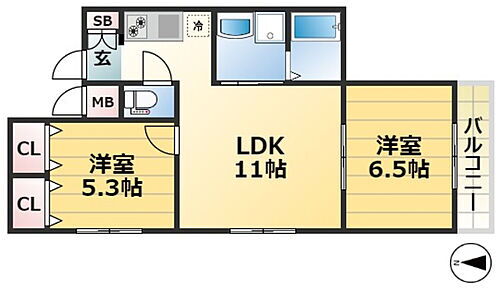 兵庫県神戸市中央区大日通6丁目 灘駅 2LDK マンション 賃貸物件詳細