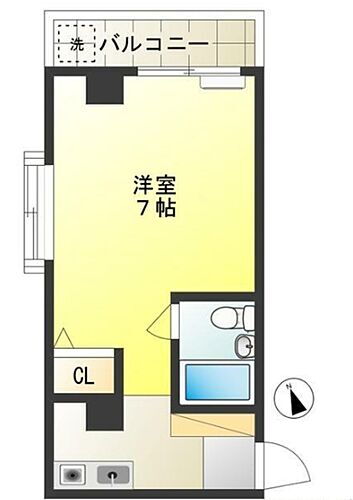 倉林マンション 4階 ワンルーム 賃貸物件詳細