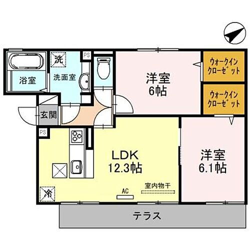 大阪府東大阪市森河内西1丁目 放出駅 2LDK アパート 賃貸物件詳細