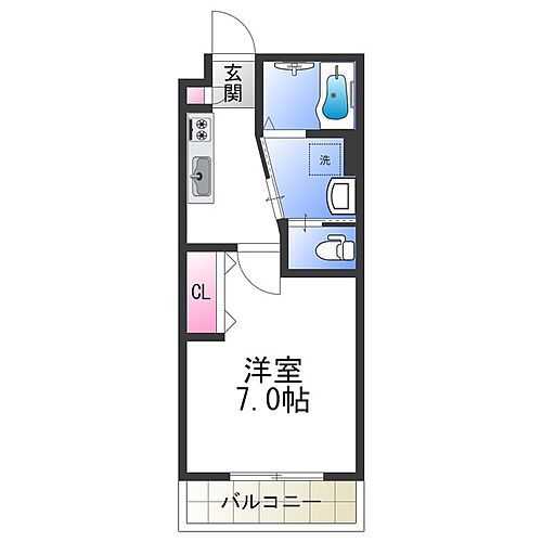 大阪府大阪市住吉区墨江2丁目 沢ノ町駅 1K アパート 賃貸物件詳細