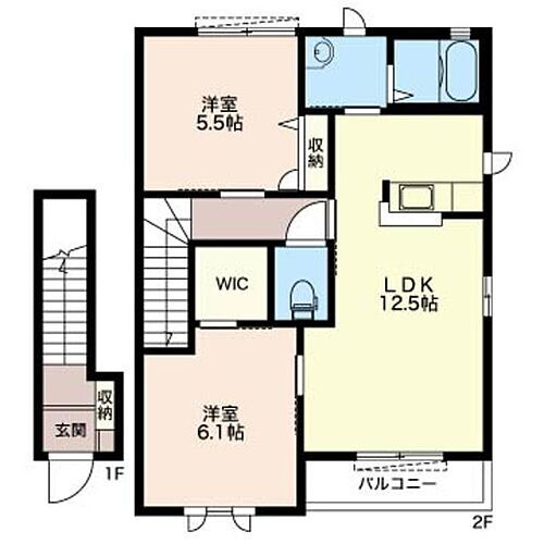 栃木県小山市東間々田3丁目30-8 間々田駅 2LDK アパート 賃貸物件詳細