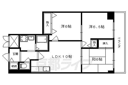 エーデル音羽 5階 3LDK 賃貸物件詳細