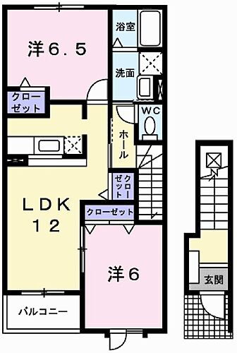 兵庫県たつの市揖西町土師 竜野駅 2LDK アパート 賃貸物件詳細