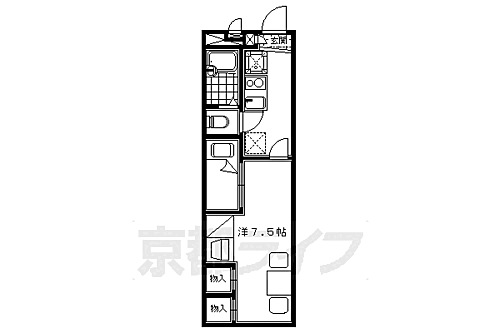 京都府京都市伏見区横大路鍬ノ本 中書島駅 1K アパート 賃貸物件詳細