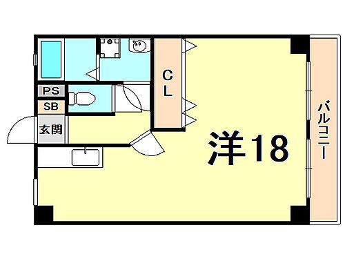 苦楽園第２グリーンハイツ 2階 ワンルーム 賃貸物件詳細