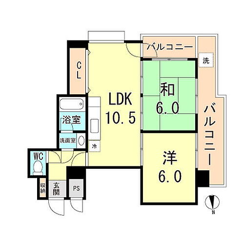 コスモ深江北町 3階 2LDK 賃貸物件詳細