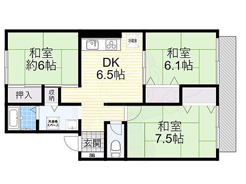 大阪府泉大津市二田町3丁目5番7号 松ノ浜駅 3DK アパート 賃貸物件詳細