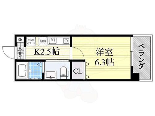 ダイドーメゾン阪神西宮駅前 2階 1K 賃貸物件詳細