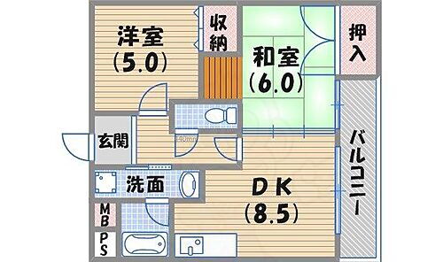 兵庫県西宮市里中町2丁目2番8号 甲子園駅 2LDK マンション 賃貸物件詳細